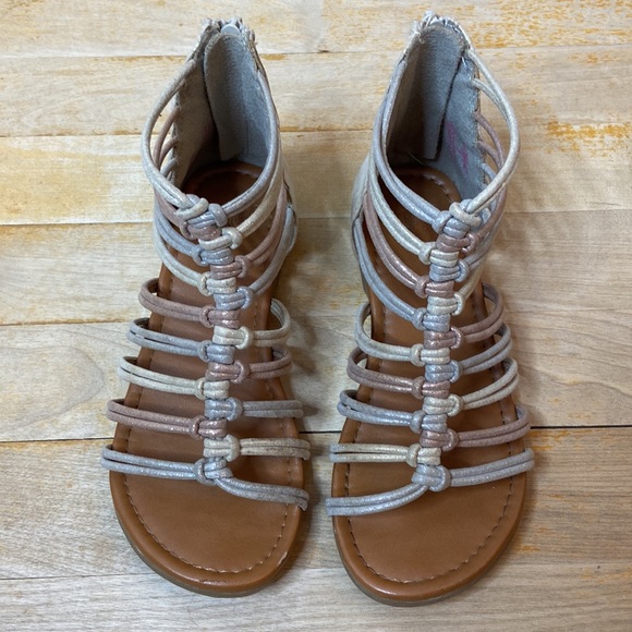 🌺 JUSTICE Metallic Rope Gladiator Sandals - Picture 2 of 10